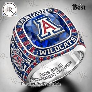 Arizona Wildcats Big 12 Tournament Champions 2026 Ring