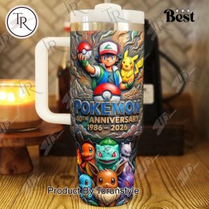Pokémon 40th Anniversary 1986-2026 New Edition 40oz Tumbler
