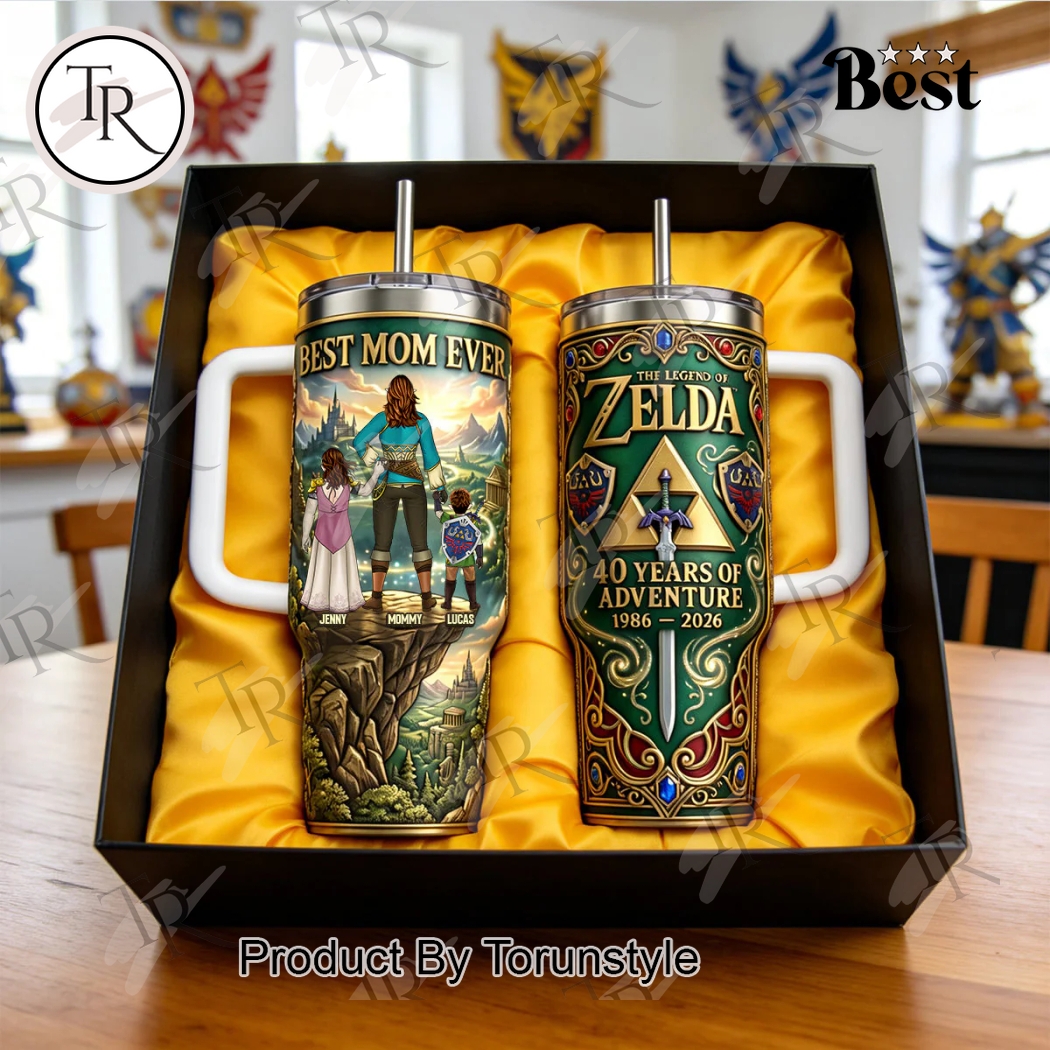 The Legend Of Zelda 40 Years Of Adventure 1986-2026 40oz Tumbler The Legend Of Zelda 40 Years Of Adventure 1986-2026 40oz Tumbler