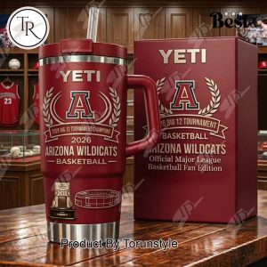 Arizona Wildcats Big 12 Tournament Champions 2026 40oz Tumbler
