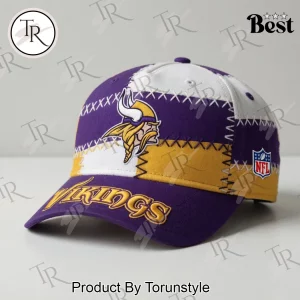 Minnesota Vikings NFL Patchwork Design Embroidered Snapback Cap