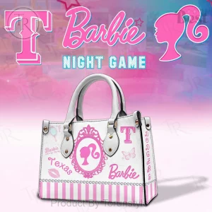 Barbie Texas Pink Striped Night Game Handbag
