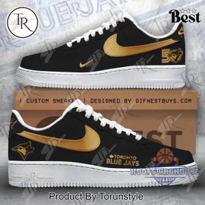 Toronto Blue Jays Gold 50th Anniversary Air Force 1 Shoes
