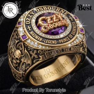 Ozzy Osbourne Madman Legend Gold Tone Commemorative Fan Ring