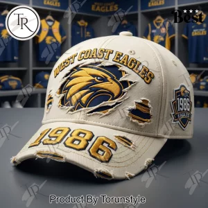 West Coast Eagles 1986 Distressed Embroidered Baseball Cap