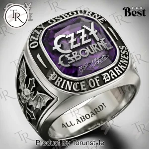 Ozzy Osbourne Signature Purple Gemstone Premium Fan Ring