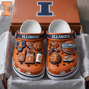 University of Illinois Fighting Illini Basketball Clogs
