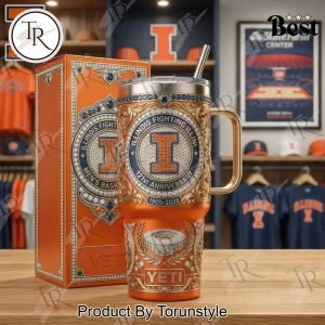 Illinois Fighting Illini 121st Anniversary 1905-2026 Diamond YETI Handle Tumbler