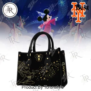 New York Mets Fantasia Sorcerer Mickey Gold Outline Handbag
