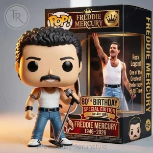 Freddie Mercury 80th Birthday Special Edition Live Aid 1985 Vinyl Figure