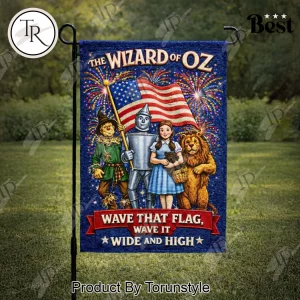 The Wizard of Oz Patriotic American Flag Celebration Garden Flag
