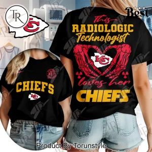 Kansas City Chiefs Radiologic Technologist Skeleton Heart Women’s T-Shirt