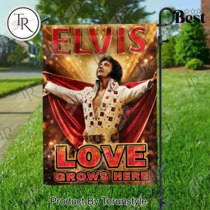 Elvis Presley Love Grows Here Double-Sided Garden Flag