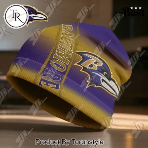 Baltimore Ravens Premium Embroidered Logo Beanie Hat
