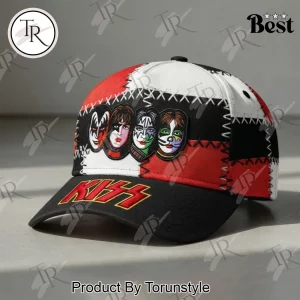KISS Band Premium Patchwork Embroidered Faces Baseball Cap
