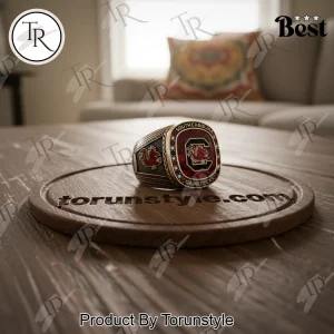 South Carolina Gamecocks Spurs Up Premium Red Gemstone Ring