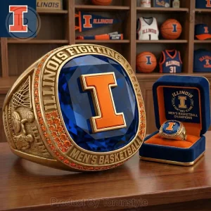Illinois Fighting Illini Men’s Basketball Champions Gold Ring