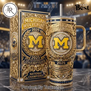 Michigan Wolverines Ann Arbor 2025 National Champions Commemorative Handled Tumbler