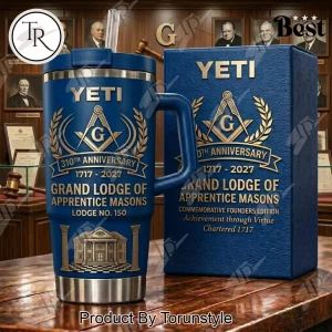 YETI Freemason 310th Anniversary Grand Lodge No. 150 Blue Handled Tumbler