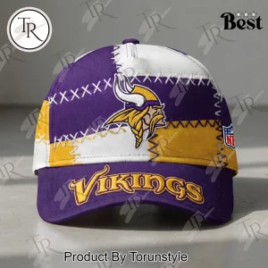 Minnesota Vikings NFL Patchwork Design Embroidered Snapback Cap