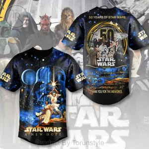 Star Wars 50th Anniversary 1977-2027 A New Hope Baseball Jersey