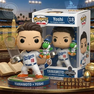 Yoshinobu Yamamoto Los Angeles Dodgers 2025 World Series Champions Pop Figure