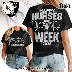 Las Vegas Raiders Happy Nurses Week 2026 NFL Women’s T-Shirt