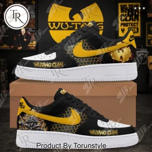 Wu-Tang Clan Custom Black Gold AF1 Sneakers