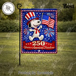 Snoopy Patriotic 250 Years of America’s Freedom Garden Flag
