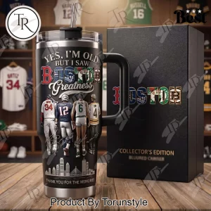 I Saw Boston Greatness Sports Legends Collector’s Edition Handle Tumbler