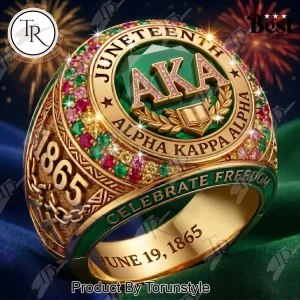 Juneteenth AKA Alpha Kappa Alpha Premium Commemorative Ring