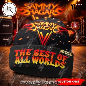 Sammy Hagar The Best of All Worlds Flame Embroidered Beanie Hat