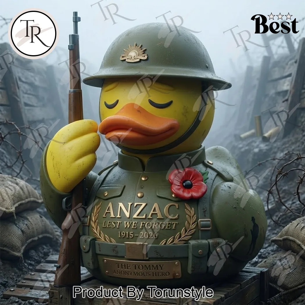 ANZAC Lest We Forget 1915-2026 Commemorative Soldier Duck Figurine ANZAC Lest We Forget 1915-2026 Commemorative Soldier Duck Figurine