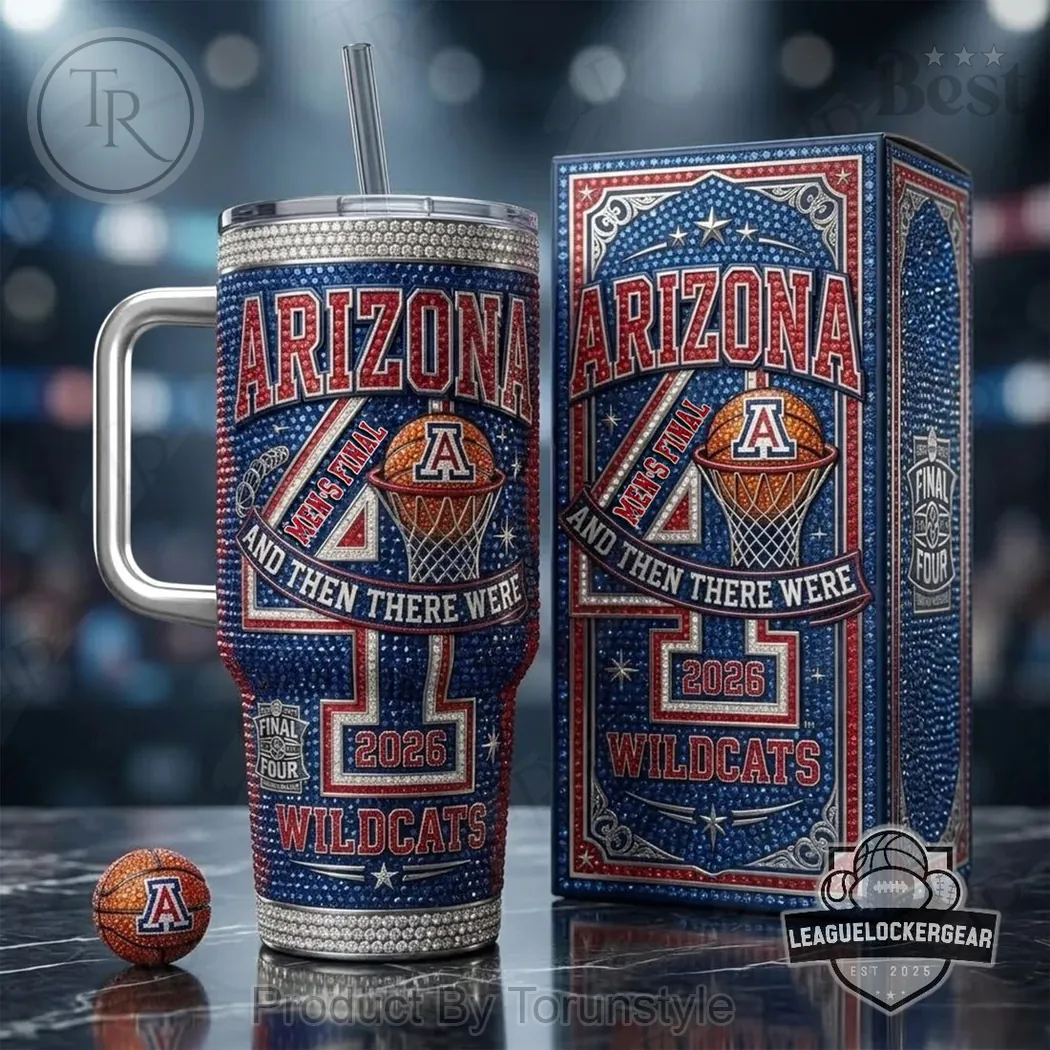 Arizona Wildcats Men’s Final Four 2026 Rhinestone Handled Tumbler