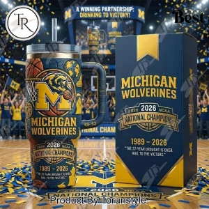 Michigan Wolverines 2026 NCAA National Champions Commemorative Handled Tumbler