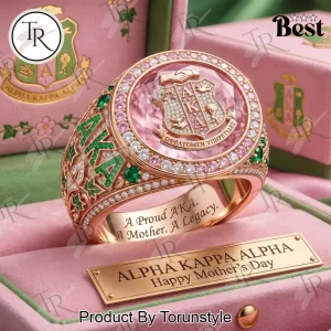 Alpha Kappa Alpha AKA Luxury Rose Gold Diamond Mother’s Day Ring