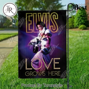 Elvis Presley Love Grows Here Double-Sided Garden Flag