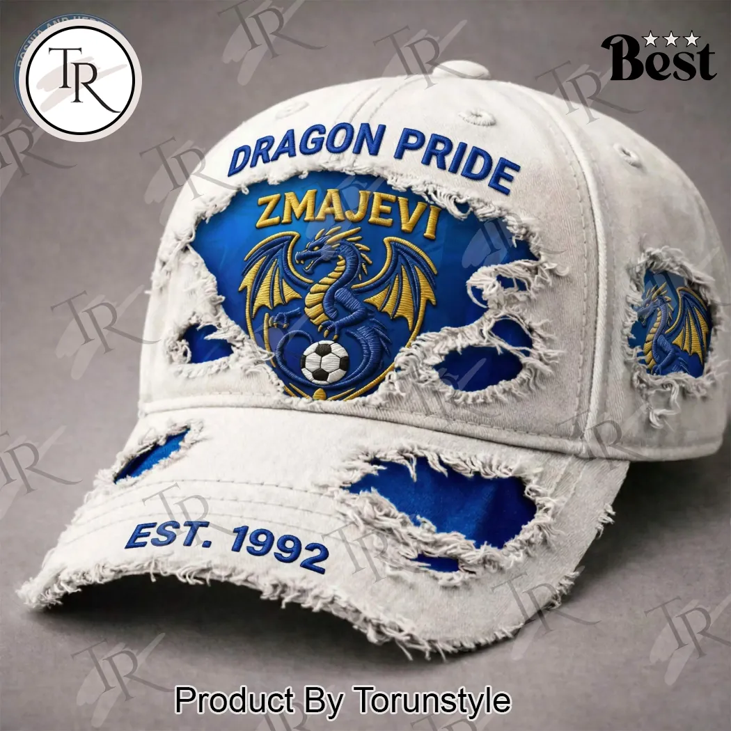 Bosnia & Herzegovina Zmajevi Embroidered Dragon Ripped Baseball Cap Bosnia & Herzegovina Zmajevi Embroidered Dragon Ripped Baseball Cap