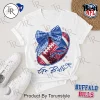 Buffalo Bills NFL Patchwork Football Bow Graphic T-Shirt