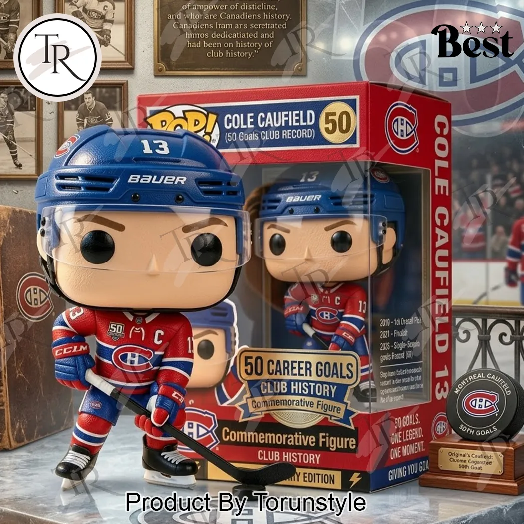 Cole Caufield 50 Goals Club Record Montreal Canadiens Pop Figure Cole Caufield 50 Goals Club Record Montreal Canadiens Pop Figure