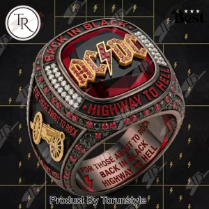 AC/DC Back In Black Highway To Hell Premium Collector’s Ring