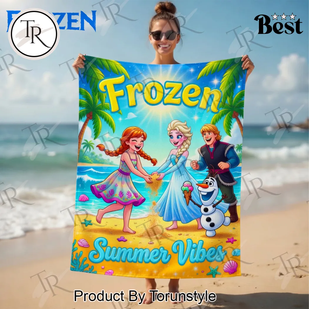 Disney Frozen Characters Vibrant Summer Fun Beach Towel Disney Frozen Characters Vibrant Summer Fun Beach Towel