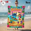 Disney Stitch Tropical Summer Vibes Beach Towel