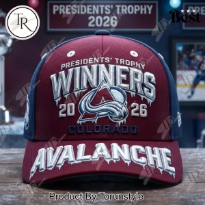 Colorado Avalanche Presidents’ Trophy 2026 Winners Premium Embroidered Baseball Cap