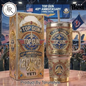 Top Gun 40th Anniversary Commemorative Luxury Gold Diamond Handled Tumbler