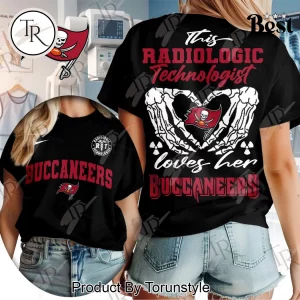 Tampa Bay Buccaneers Radiologic Technologist Fan Heart Women’s T-Shirt