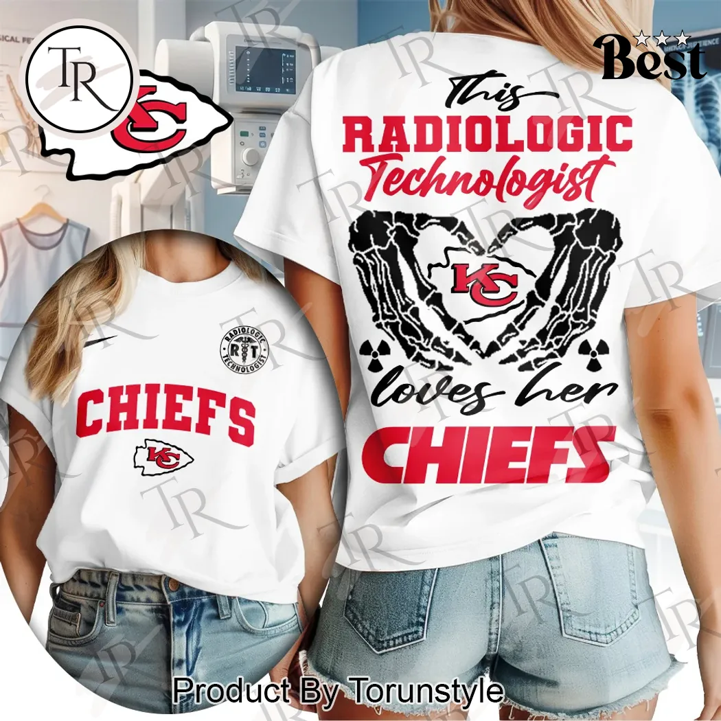 Kansas City Chiefs Radiologic Technologist Skeleton Heart Women's T-Shirt Kansas City Chiefs Radiologic Technologist Skeleton Heart Women's T-Shirt