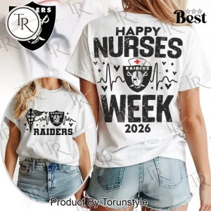 Las Vegas Raiders Happy Nurses Week 2026 NFL Women’s T-Shirt