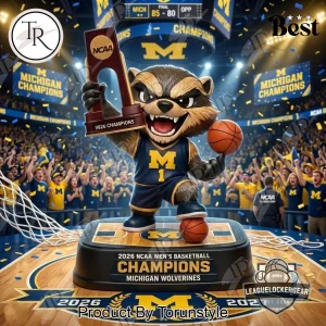 Michigan Wolverines Mascot 2026 NCAA Basketball Champions Figurine