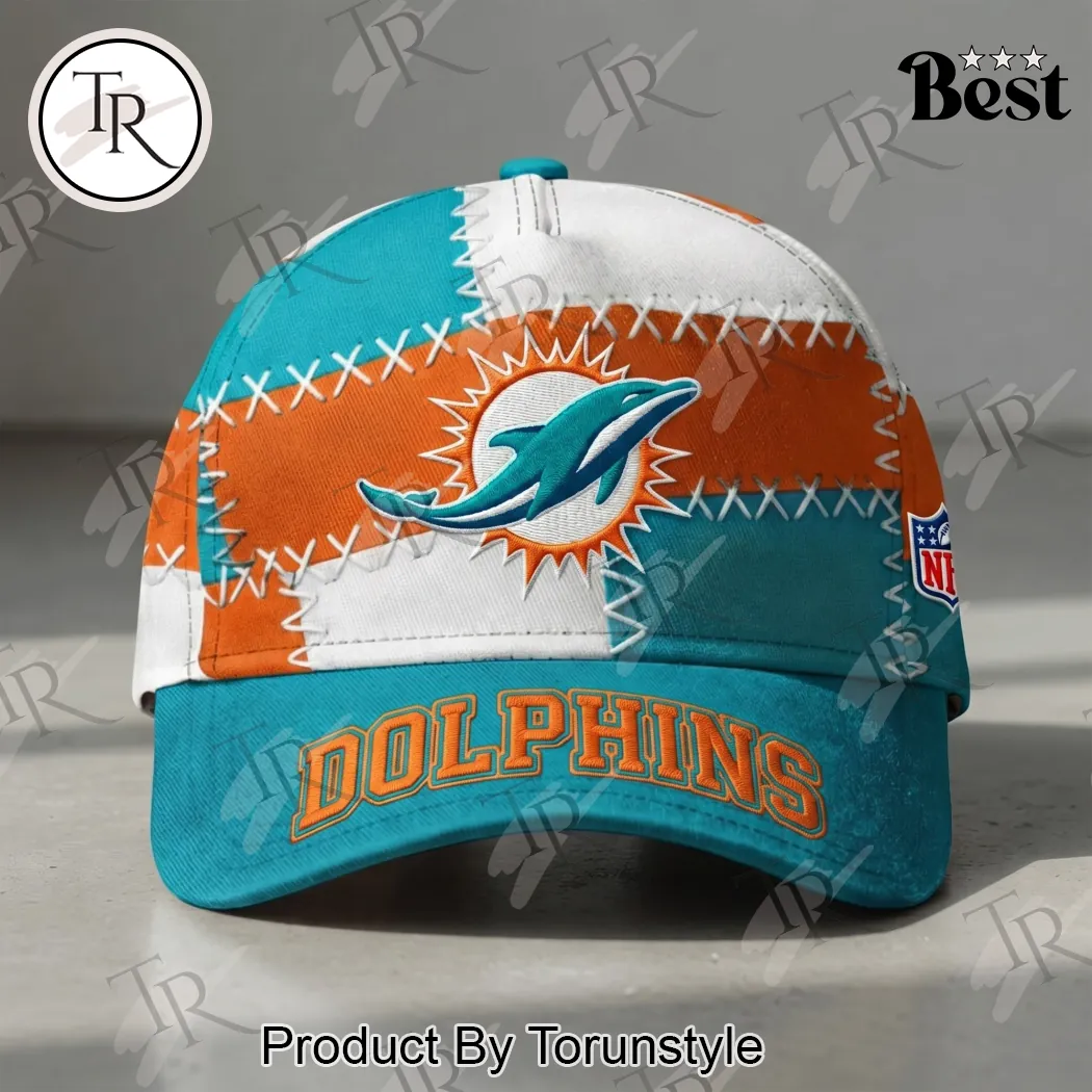 Miami Dolphins NFL Premium Patchwork Snapback Cap Miami Dolphins NFL Premium Patchwork Snapback Cap